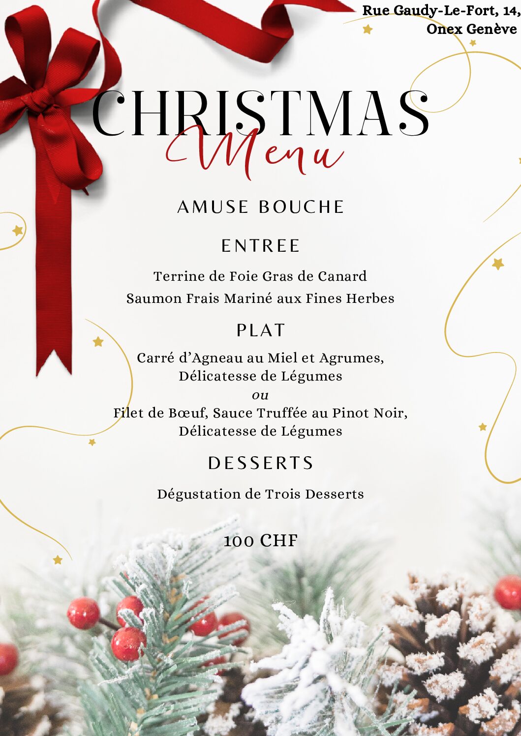 White Elegant Christmas Dinner Menu-2-1